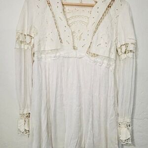 free people lace boho dress small